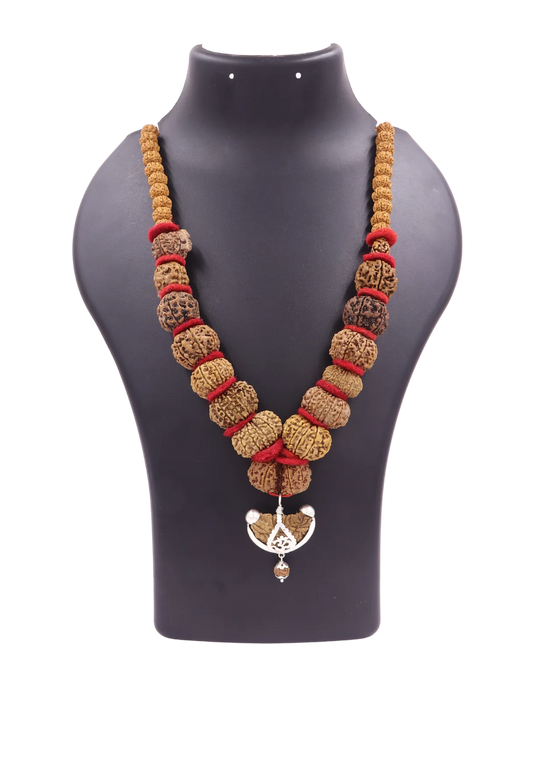 Siddha Mala 1-14 Mukhi +Gaurishankar + Ganesh Rudraksha (Nepali Beads)- Lab Certified